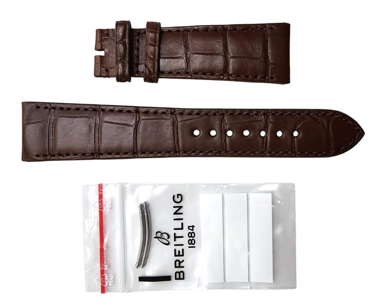 Breitling 1088P – bracelet cuir d’alligator brun 22/18 mm