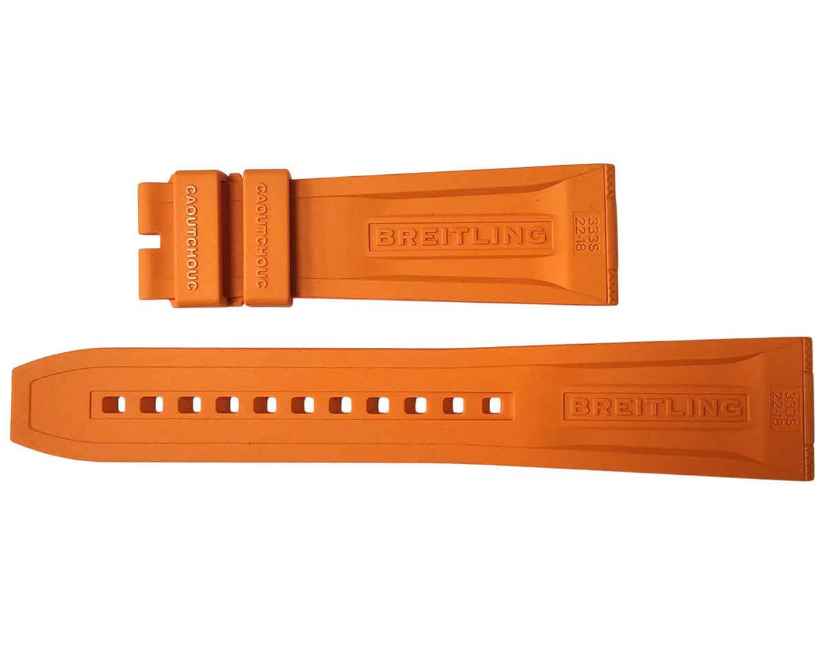 Breitling Diver Pro 333S – bracelet caoutchouc orange 22/18 mm