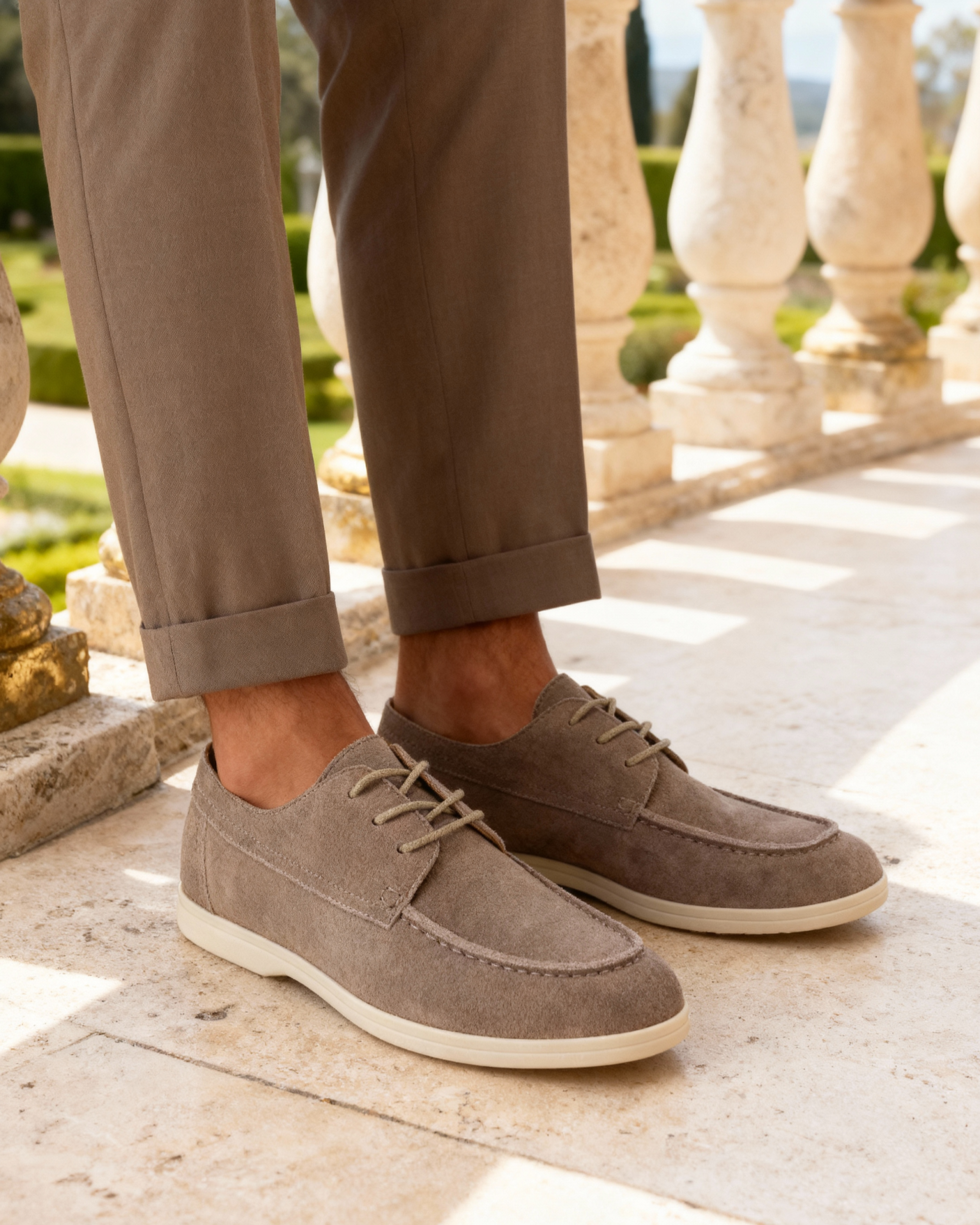 Chaussures en daim à lacets Premium