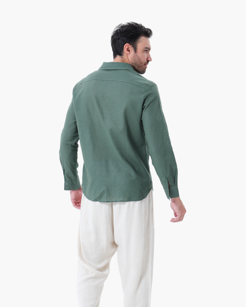 Ensemble en lin Seine Sélect (chemise manches longues + pantalon)