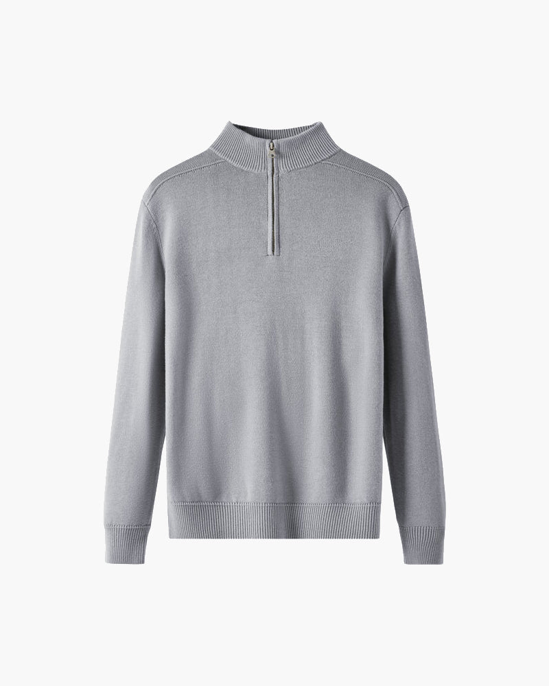 Pull demi-zip en laine mérinos 100 %