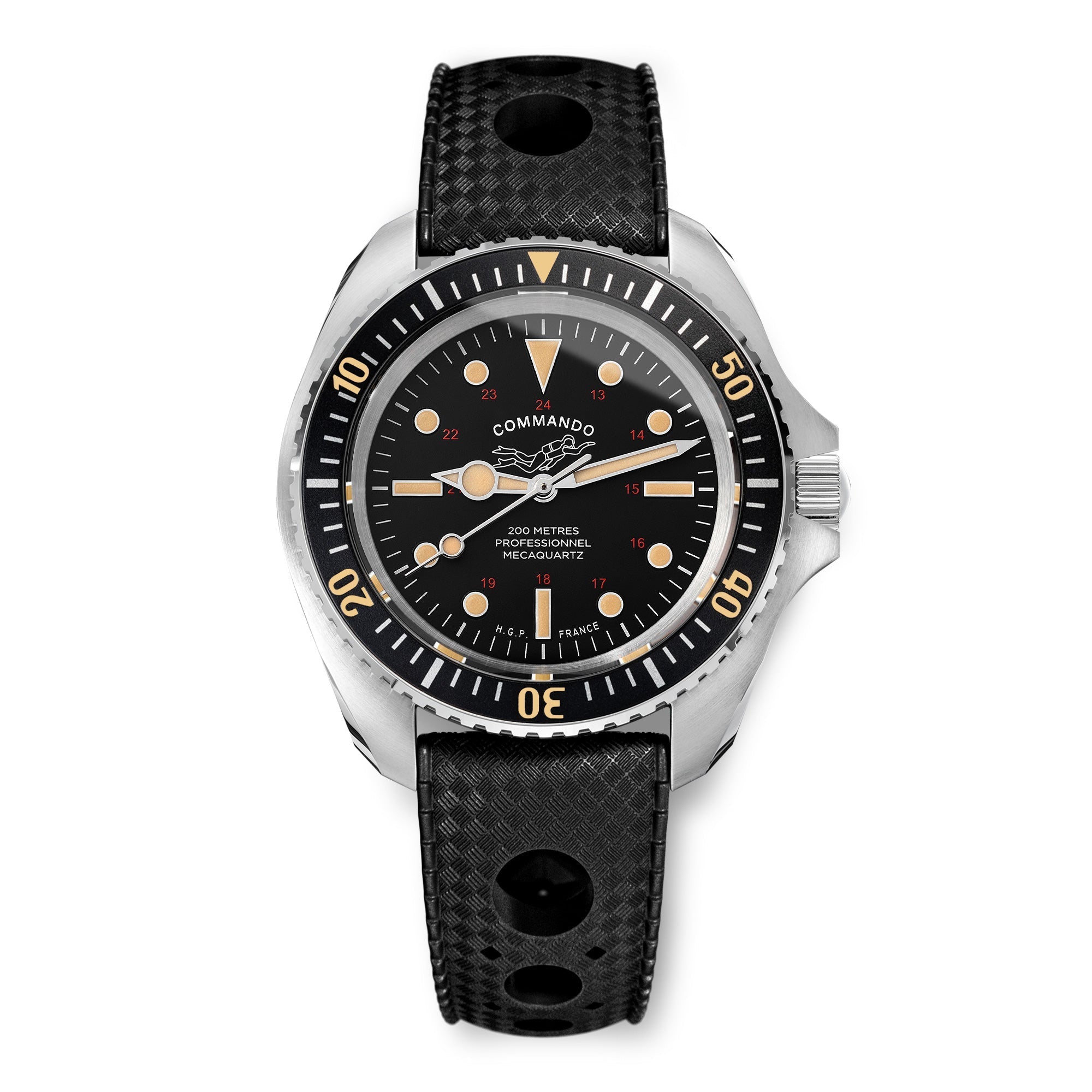 Commando Diver 200M – meca-quartz – style vintage
