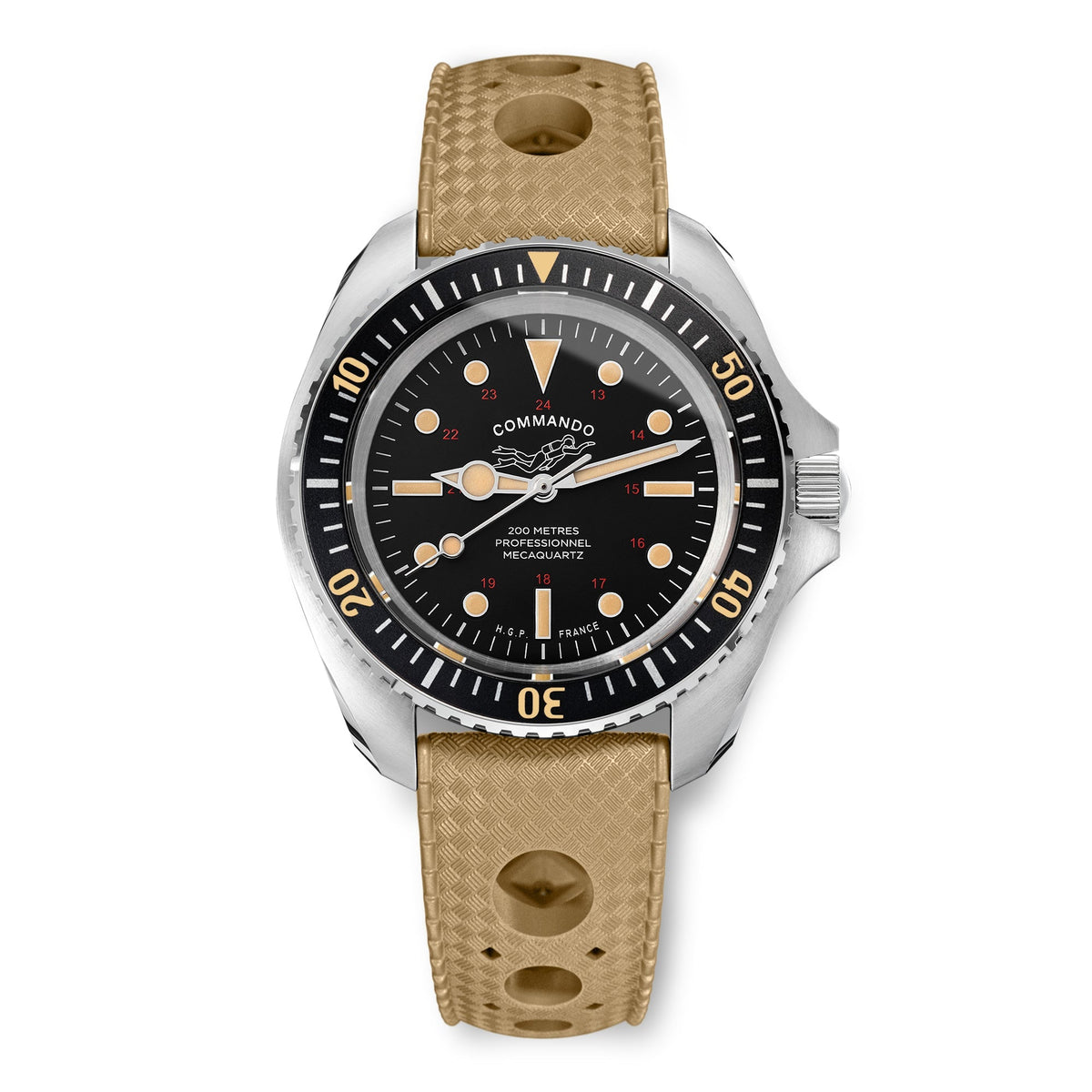 Commando Diver 200M – meca-quartz – style vintage