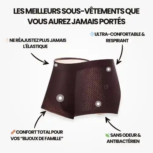 BOXER EN FIBRE DE BAMBOU - CONFORT OPTIMAL TOUTE LA JOURNÉE