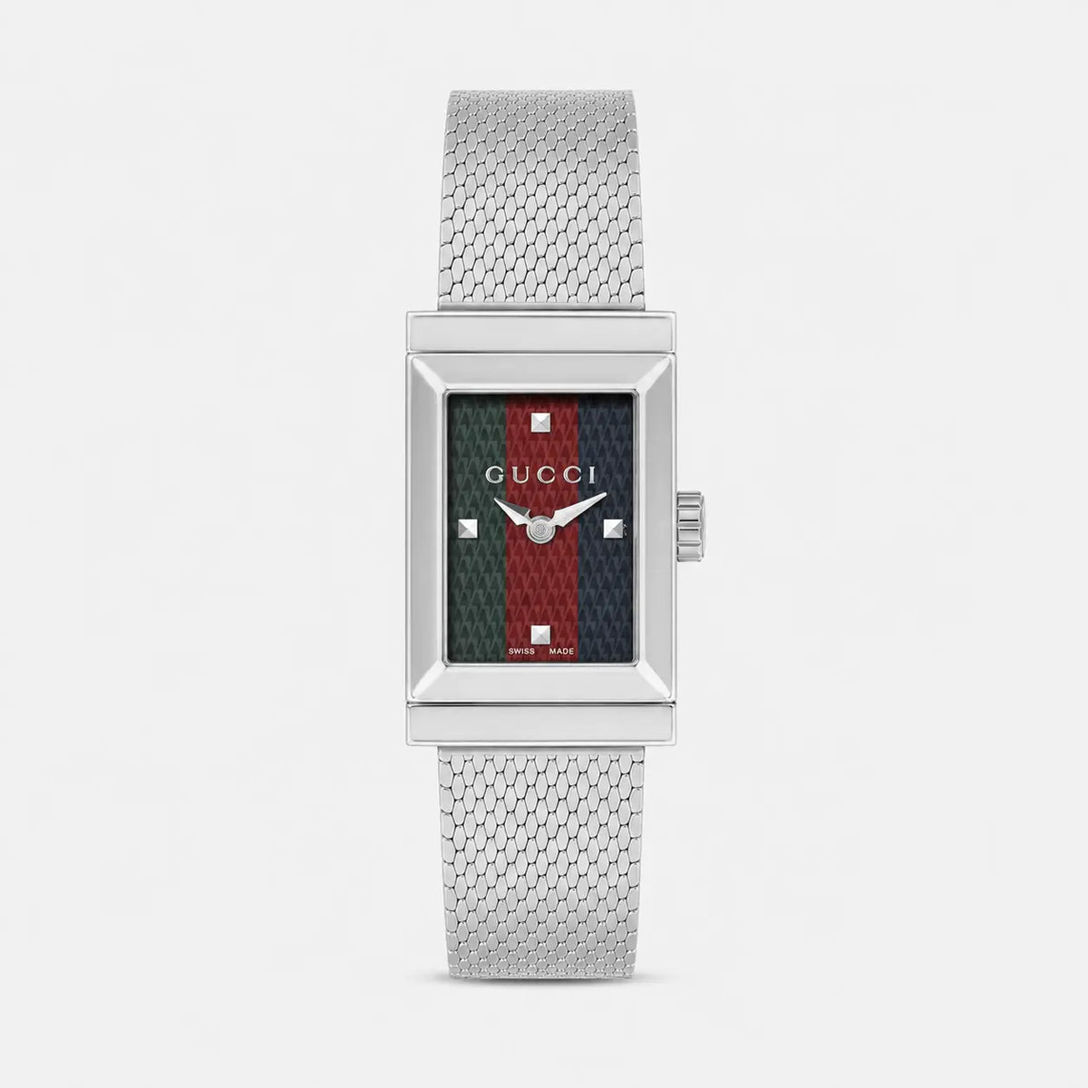GUCCI G-Frame 14 × 25 mm – cadran vert/rouge/bleu – montre femme