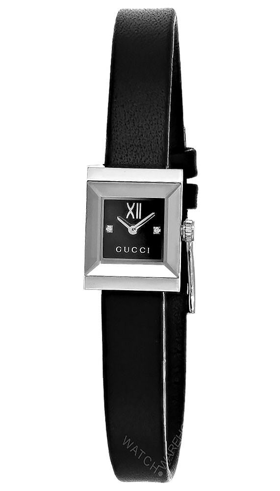 GUCCI G-Frame quartz 14 × 18 mm – cadran noir – montre femme