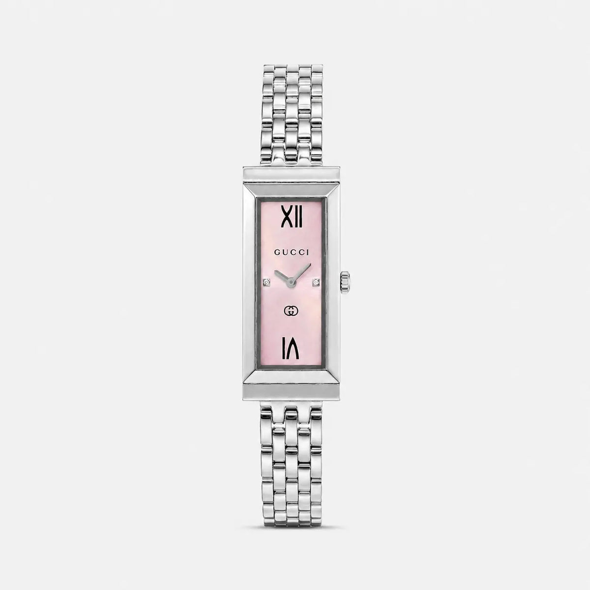GUCCI G-Frame quartz 14 × 34 mm – cadran rose – montre femme