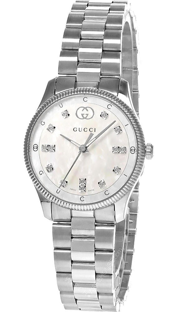 GUCCI G-Timeless 29 mm – cadran blanc nacre – montre femme