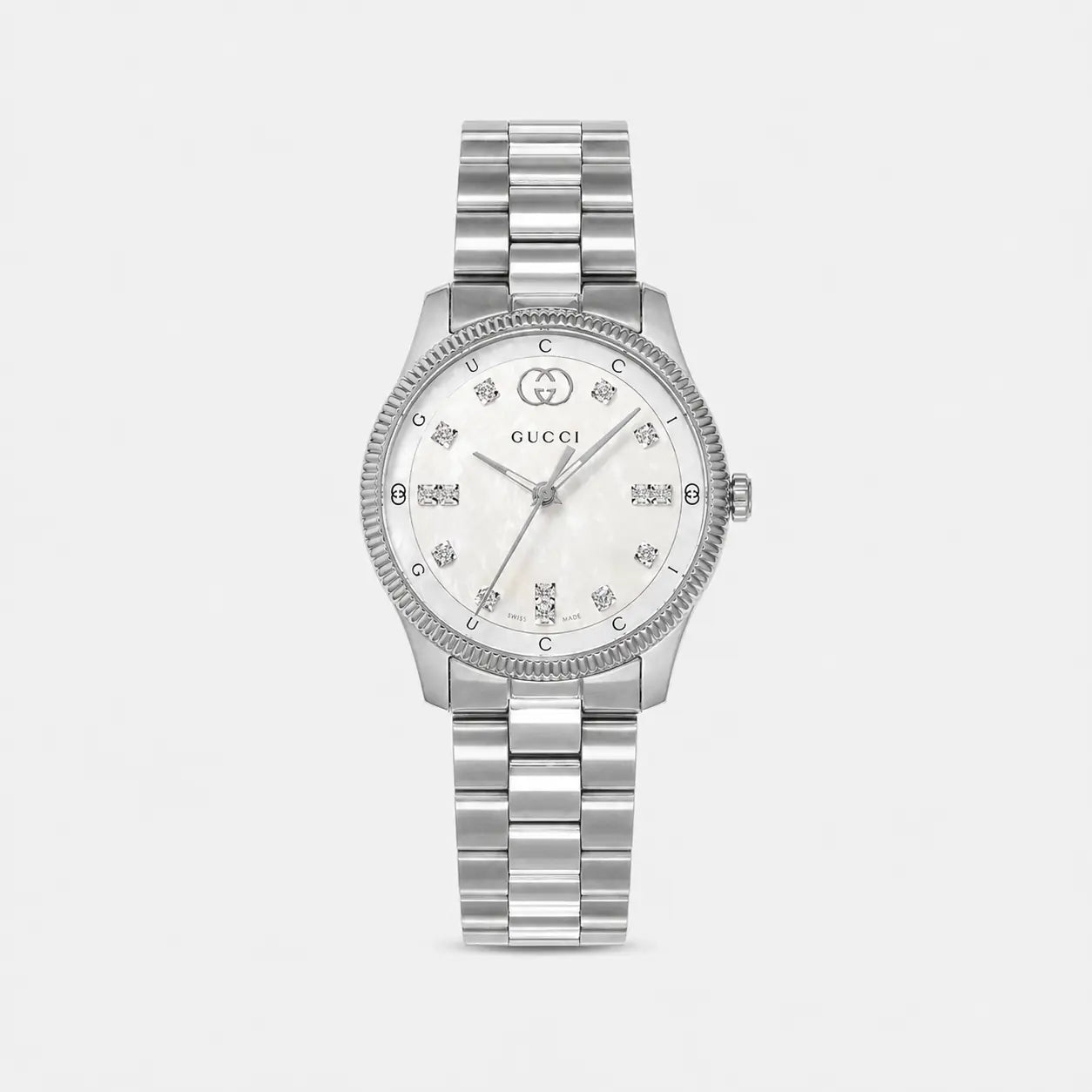 GUCCI G-Timeless 29 mm – cadran blanc nacre – montre femme
