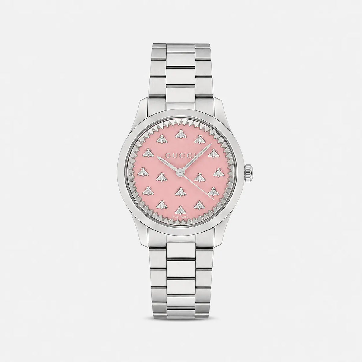 GUCCI G-Timeless quartz 32 mm – cadran rose – montre femme