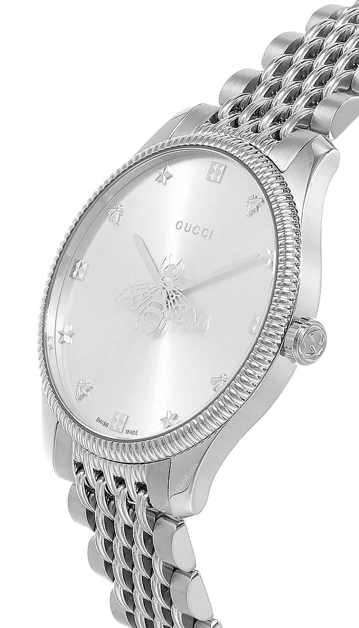 GUCCI G-Timeless Slim 36 mm – cadran argenté – montre unisexe