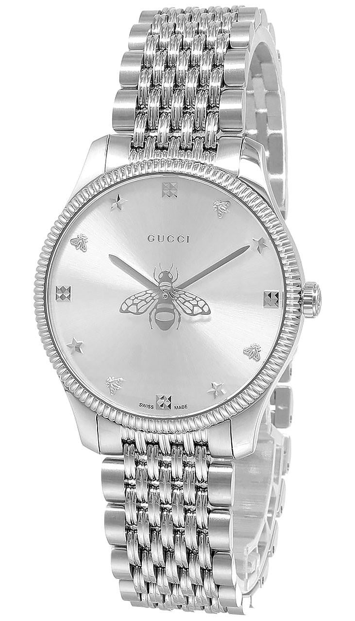 GUCCI G-Timeless Slim 36 mm – cadran argenté – montre unisexe