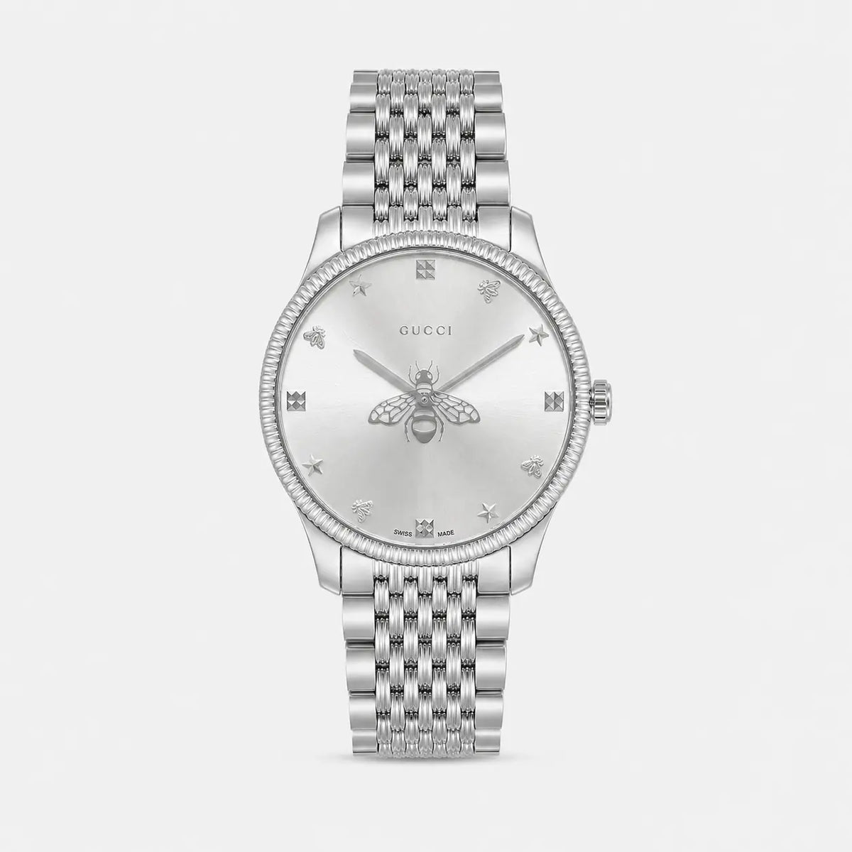 GUCCI G-Timeless Slim 36 mm – cadran argenté – montre unisexe