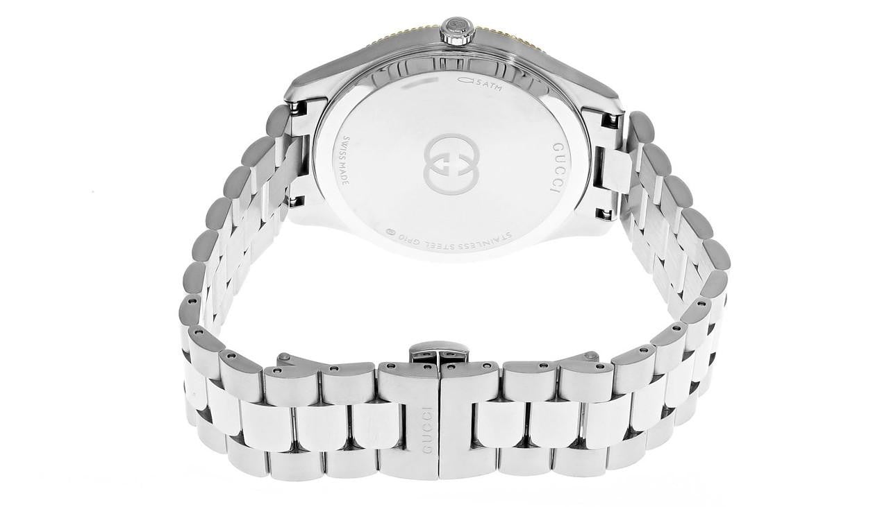 GUCCI G-Timeless quartz 38 mm – lunette or jaune – montre homme