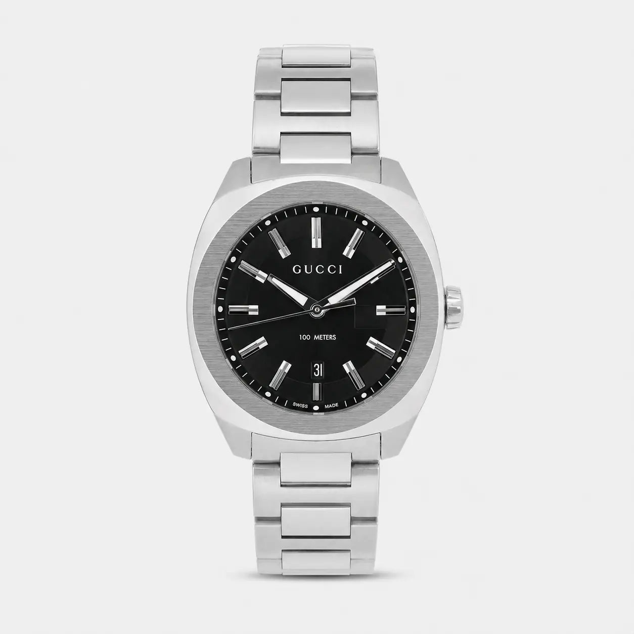 GUCCI GG2570 quartz 40 mm – cadran noir – montre homme