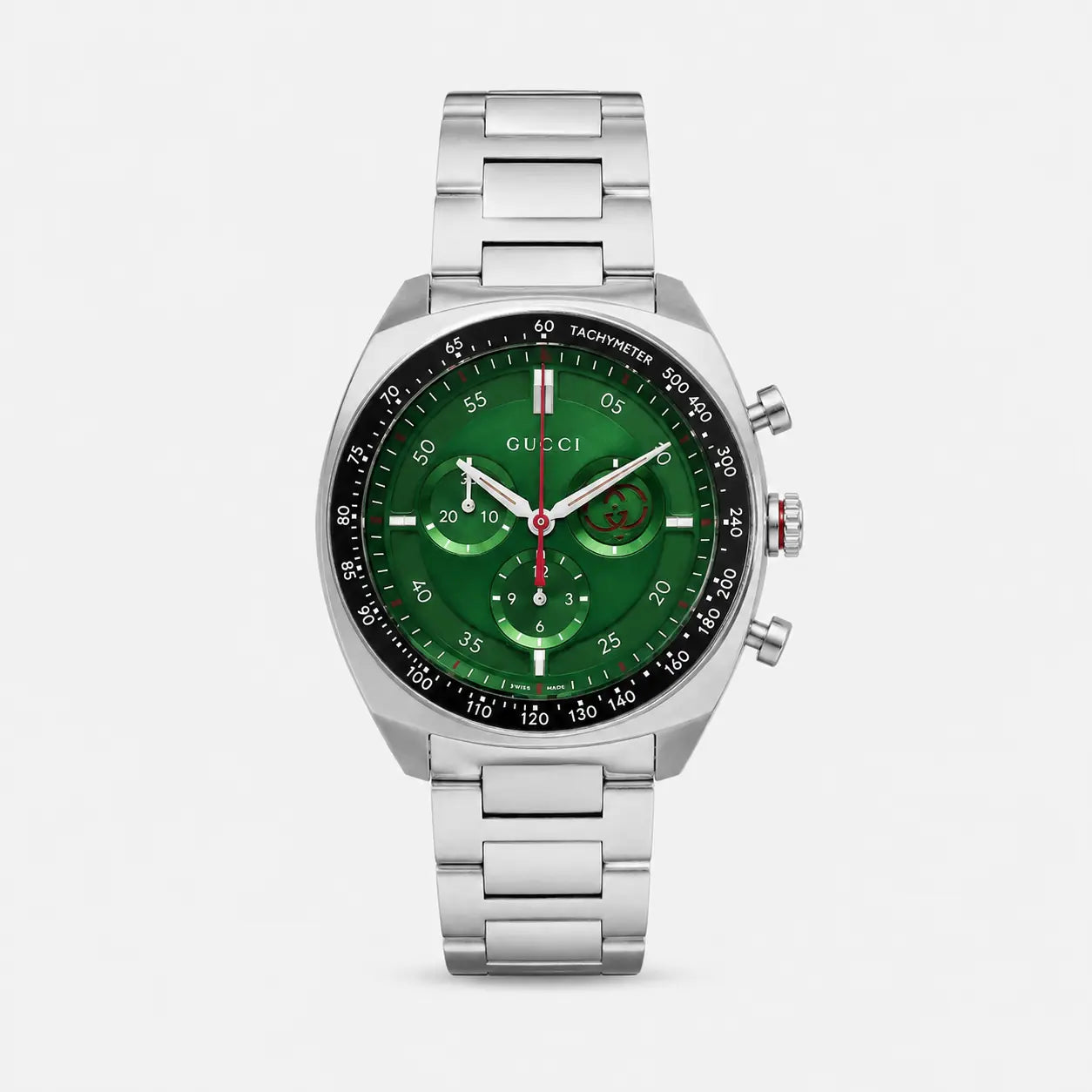GUCCI Interlocking G quartz 41 mm – cadran vert – montre homme