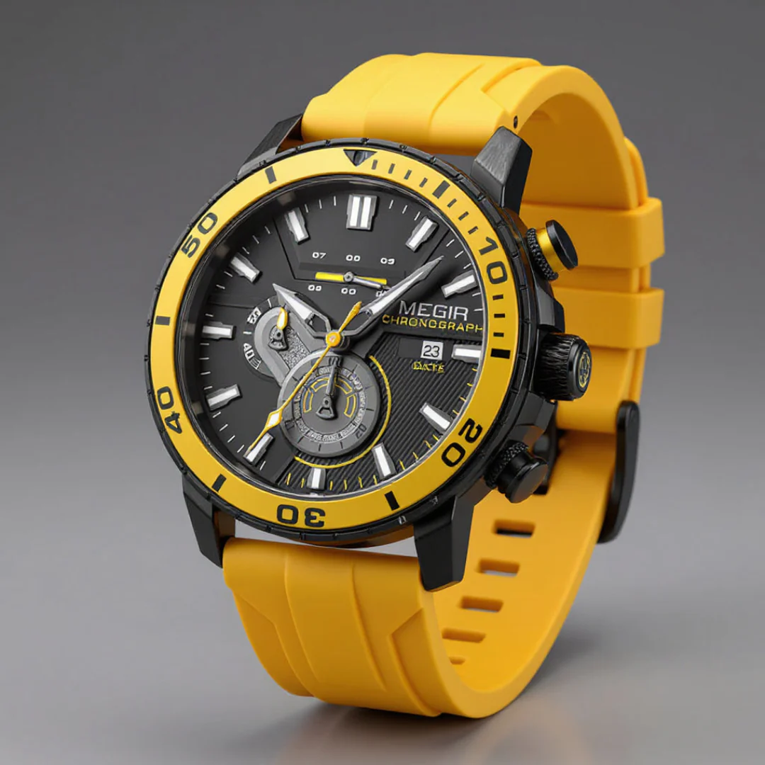 MEGIA SWISS Chronographe 46 mm – céramique