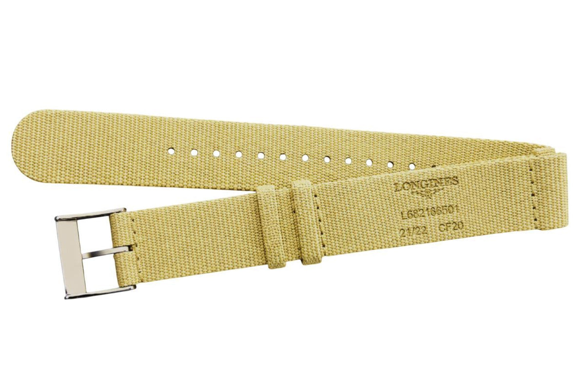 Longines L682166501 – bracelet NATO beige 21,5 mm