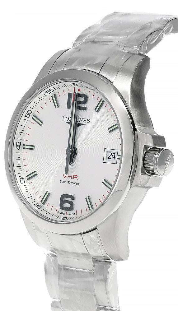 LONGINES Conquest V.H.P. 41 mm – cadran argenté – montre homme