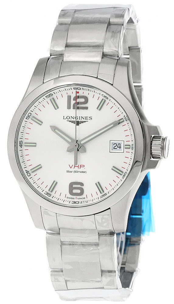 LONGINES Conquest V.H.P. 41 mm – cadran argenté – montre homme