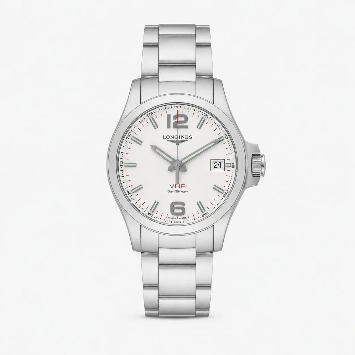 LONGINES Conquest V.H.P. 41 mm – cadran argenté – montre homme