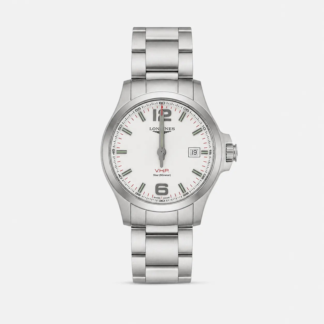 LONGINES Conquest V.H.P 43 mm – cadran argenté – montre homme