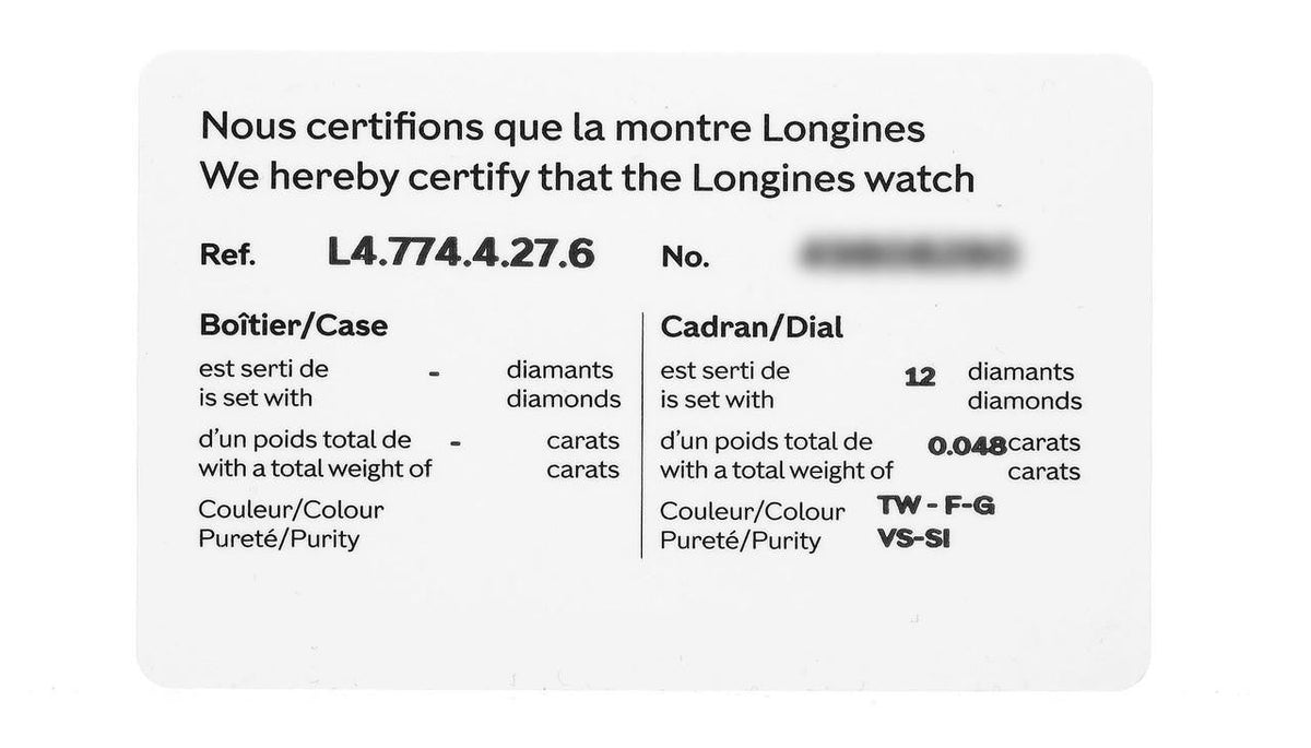 LONGINES Flagship automatique 35 mm – cadran blanc serti de diamants – montre femme