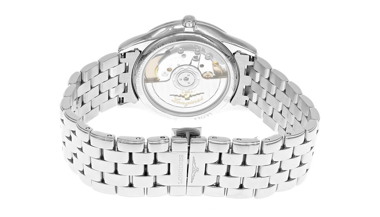 LONGINES Flagship automatique 35 mm – cadran blanc serti de diamants – montre femme