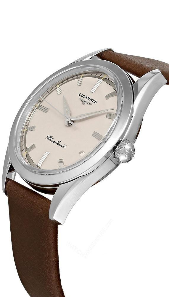 LONGINES Silver Arrow automatique 38,5 mm – bracelet cuir – montre homme