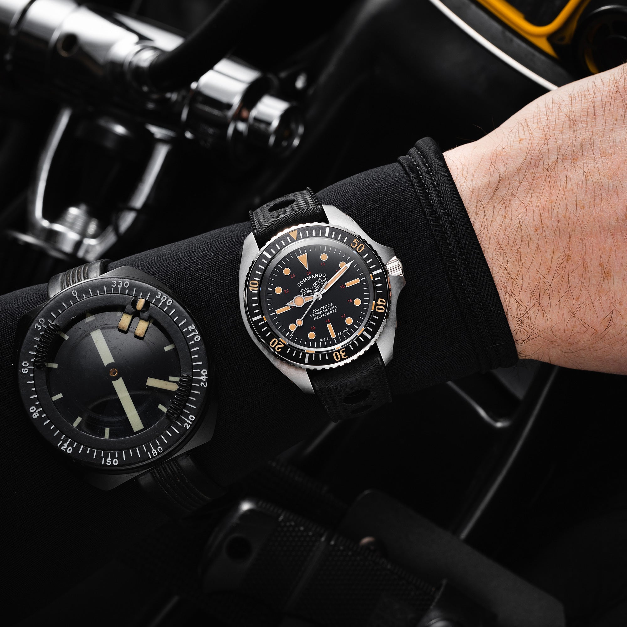 Commando Diver 200M – meca-quartz – style vintage