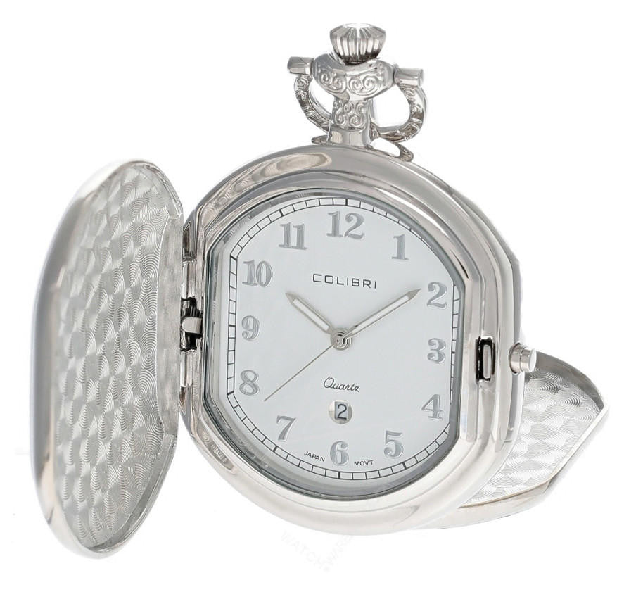 Colibri Quartz – montre de poche argentée 45 mm