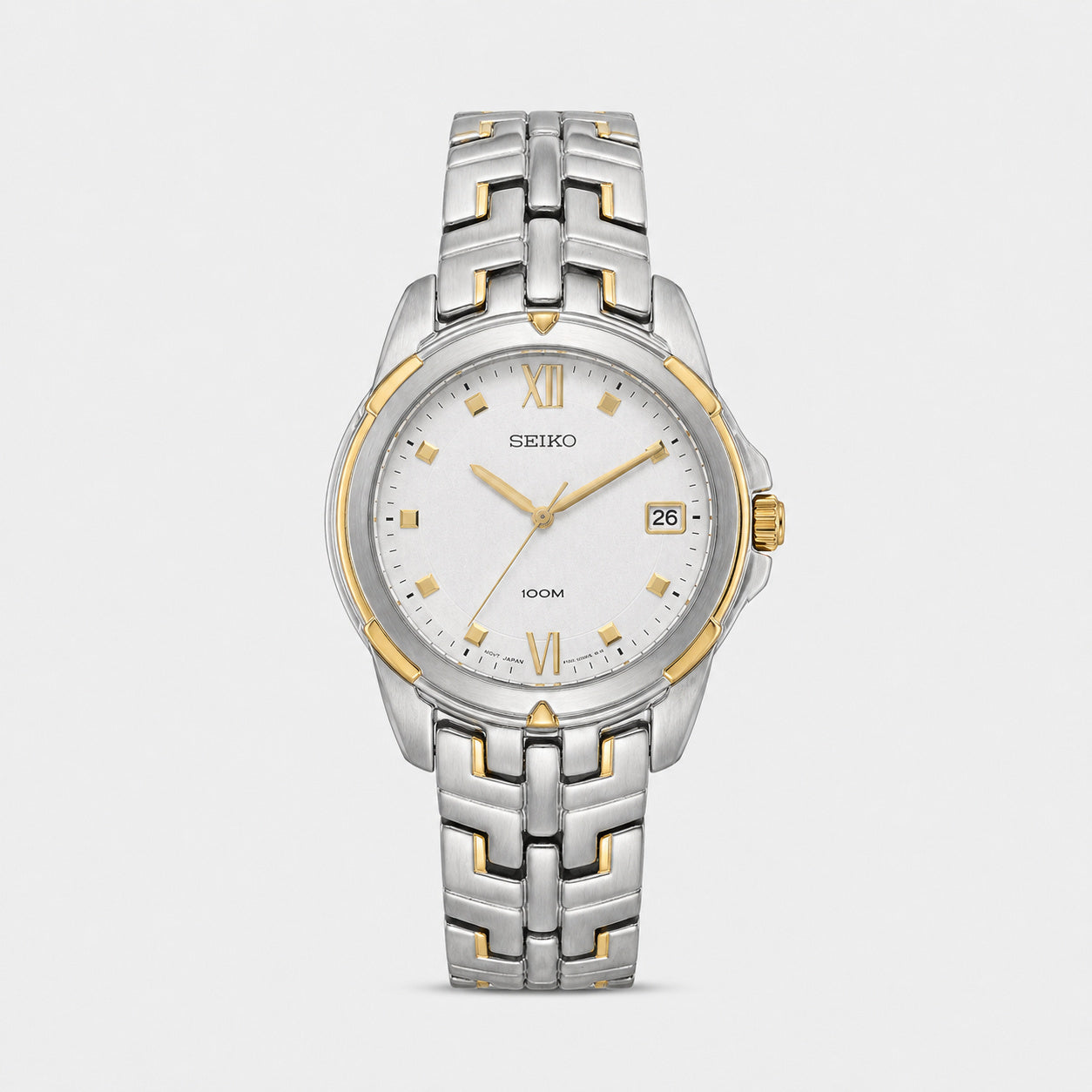 Seiko Vintage 37 mm – cadran blanc – montre homme