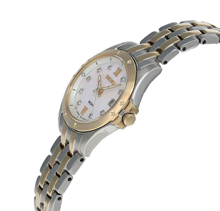 SEIKO 27 mm – cadran blanc nacre – montre femme
