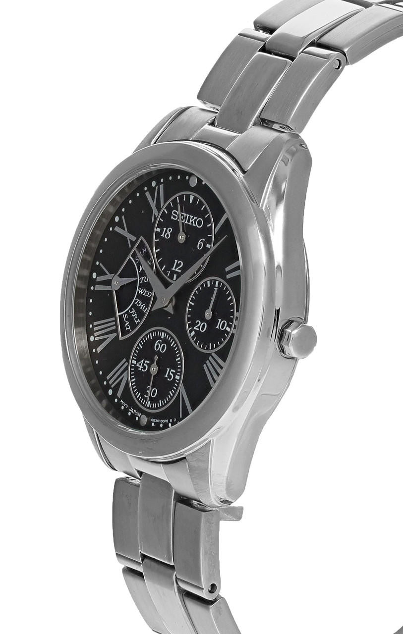 SEIKO quartz 35 mm – cadran noir – montre femme