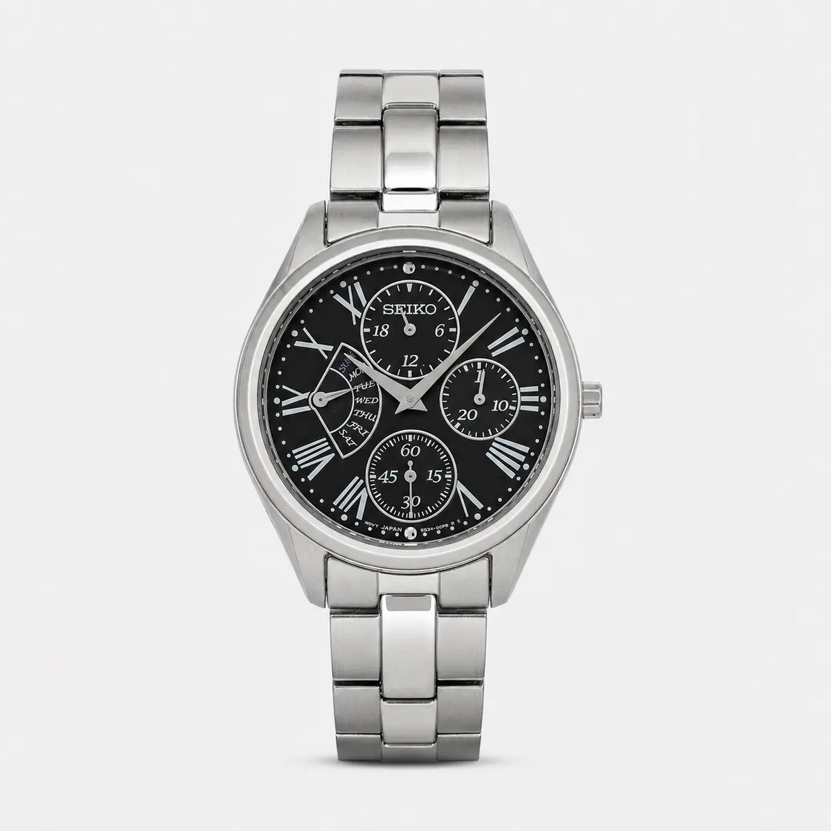 SEIKO quartz 35 mm – cadran noir – montre femme