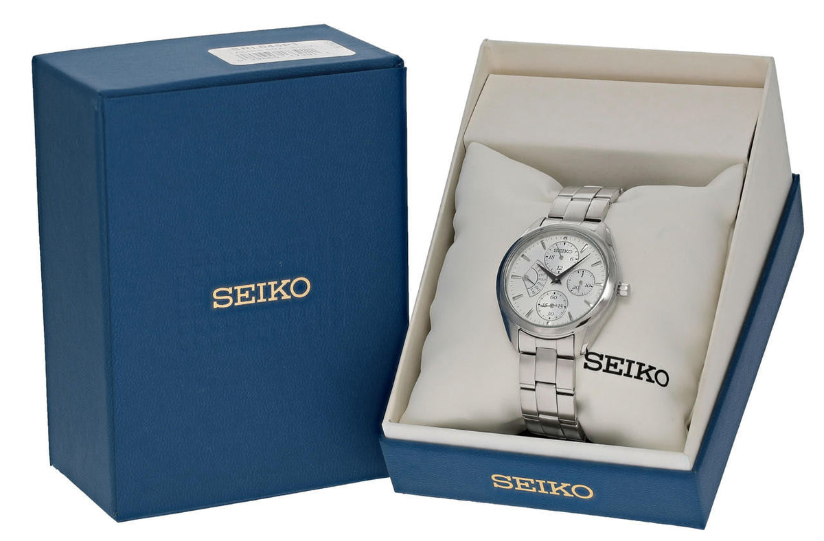 SEIKO quartz 35 mm – cadran blanc – montre femme