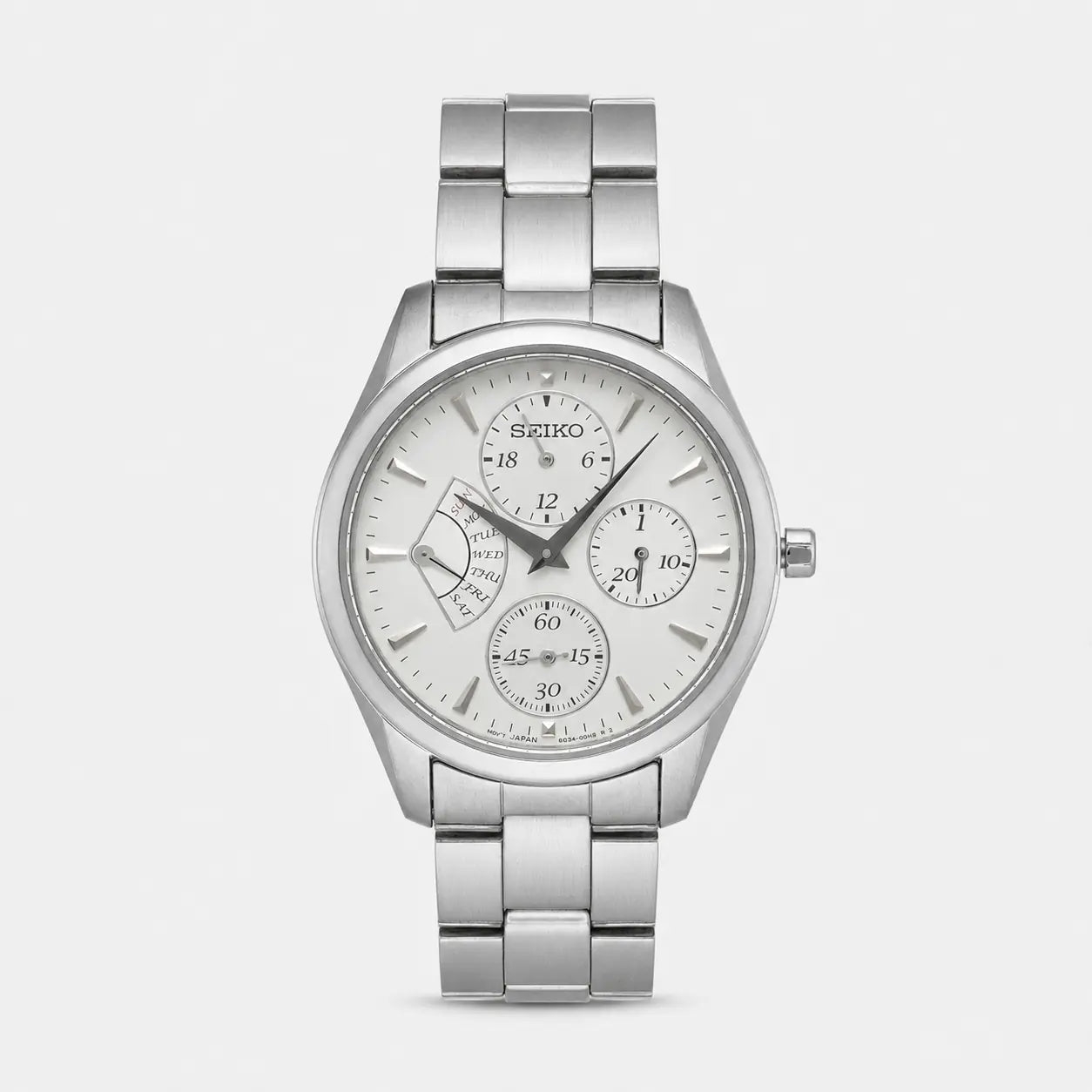SEIKO quartz 35 mm – cadran blanc – montre femme
