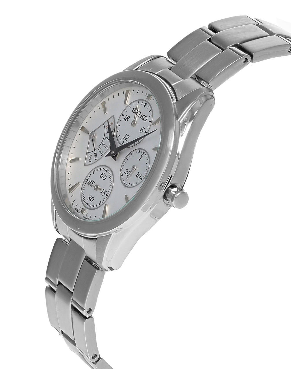 SEIKO quartz 35 mm – cadran blanc – montre femme
