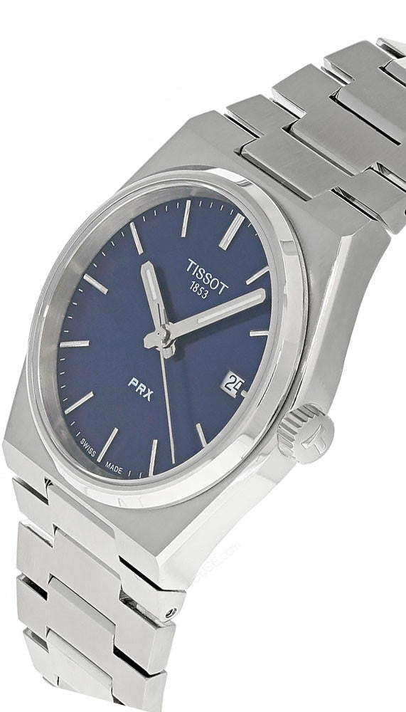 TISSOT PRX quartz 35 mm – cadran bleu – montre unisexe