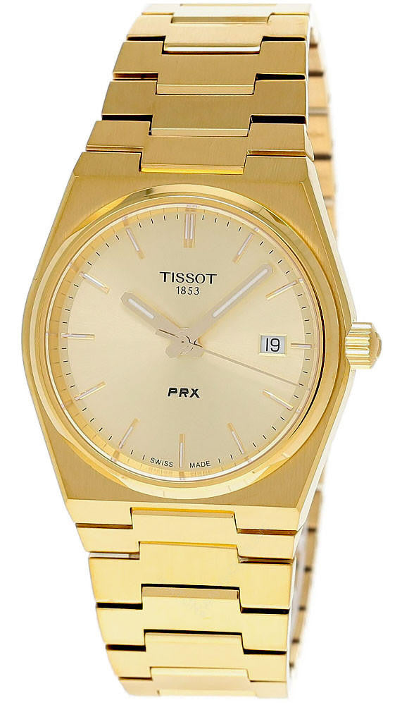 TISSOT PRX quartz 35 mm – cadran doré – montre unisexe