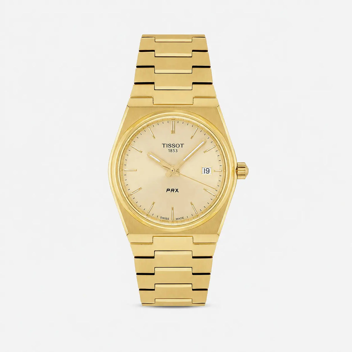TISSOT PRX quartz 35 mm – cadran doré – montre unisexe