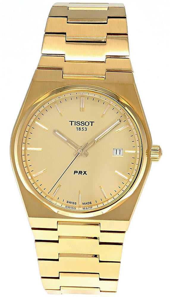 TISSOT PRX quartz 39,5 mm – cadran doré – montre homme