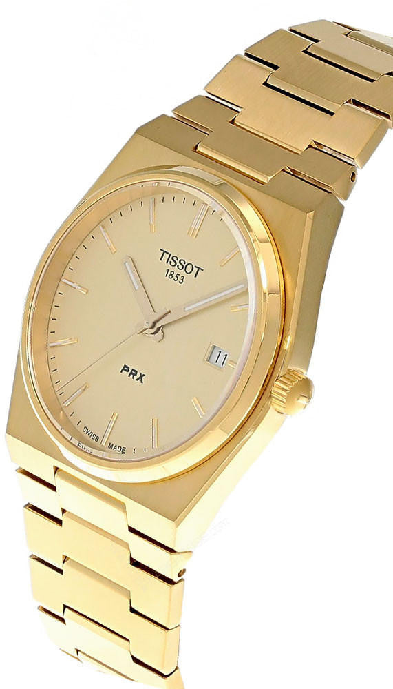 TISSOT PRX quartz 39,5 mm – cadran doré – montre homme