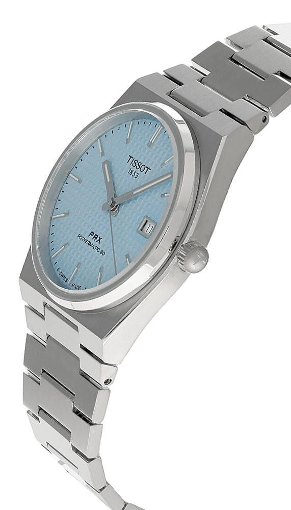 TISSOT PRX Powermatic 80 40 mm – cadran bleu glacier – montre homme