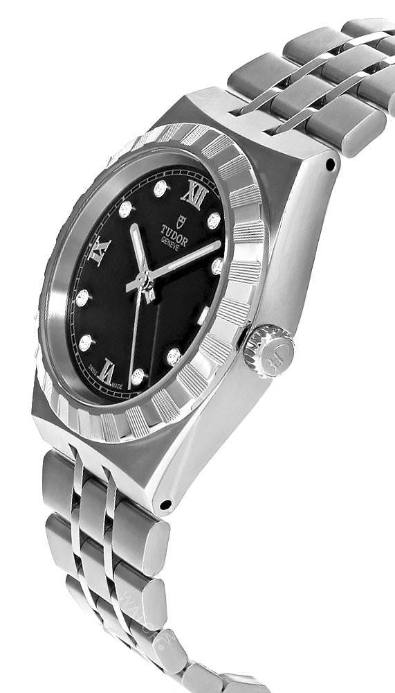 TUDOR Royal 34 mm – cadran noir serti de diamants – montre femme